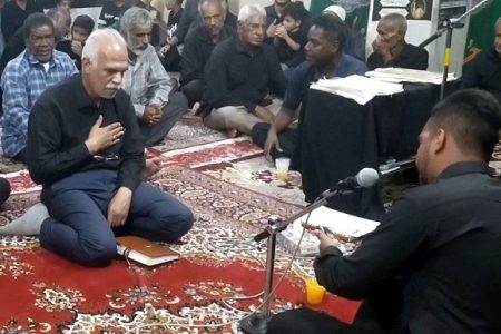 نوحه خوانی منبر بالا جزیره قشم شب تاسوعا ۱۴۰۲