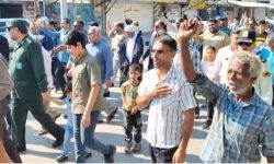 راهپیمایی مردم قشم در محکومیت جنایت تروریستی داعش در کرمان